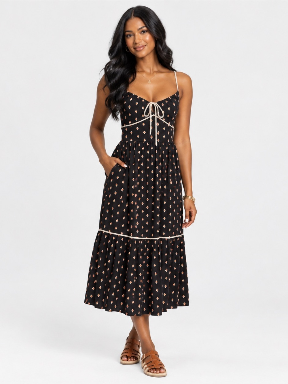 Women's Ruffle Maxi Pullover Sundress - Universal Thread M